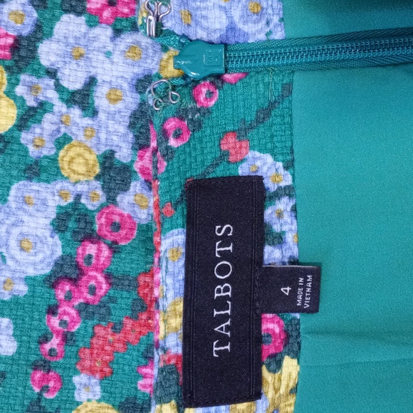 💐Talbots💐 - Green/Multi Floral Pencil Skirt - Picture 4 of 13